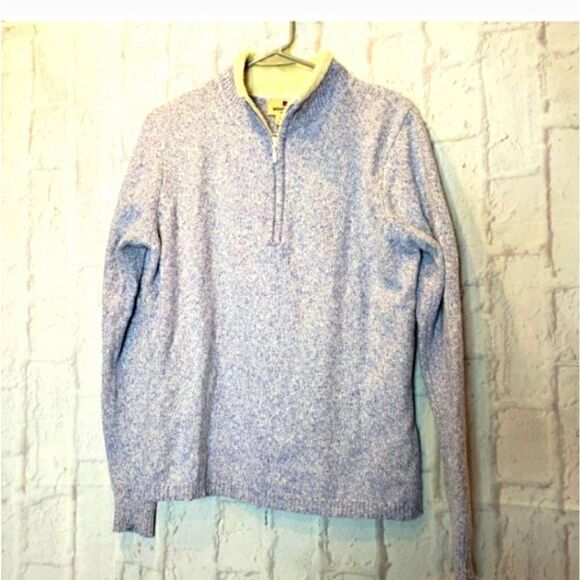 WOOLRICH Quarter-zip Knit Pullover Sweater Medium - Picture 1 of 8